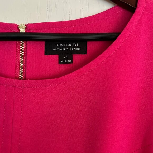 Tahari Arthur S. Levine pink dress, size 14 - Picture 5 of 5